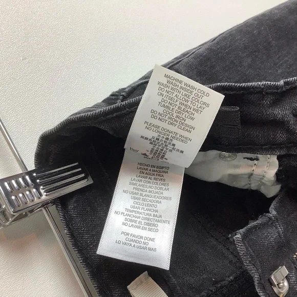 Levi’s 511 Slim Black Wash Straight Leg Denim Jeans Boys Size 7 Regular - Picture 7 of 10